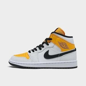 New Nike Air Jordan 1 Mid Perforated White University Gold [BQ6472-107 11.5W/10M